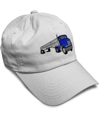 Soft Baseball Cap End Dump Trailer Embroidery Trucks Construction Twill Cotton Dad Hats for Men & Women White Design Only $14...