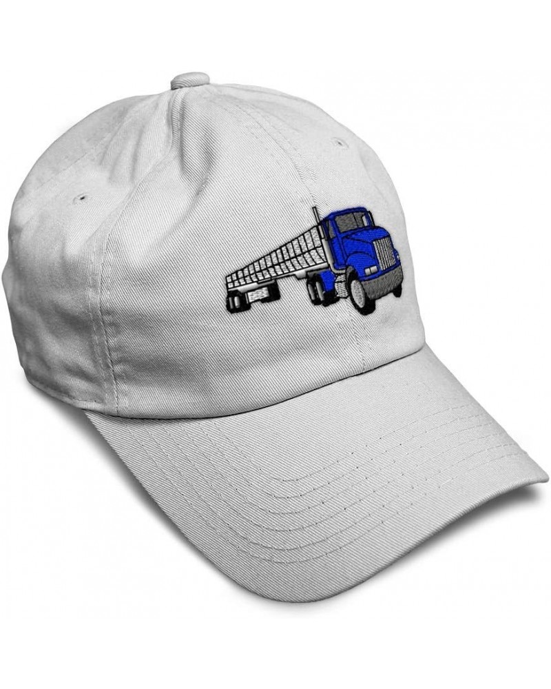 Soft Baseball Cap End Dump Trailer Embroidery Trucks Construction Twill Cotton Dad Hats for Men & Women White Design Only $14...