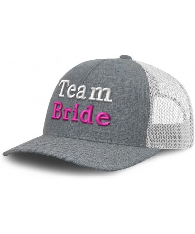 Trucker Baseball Cap Team Bride Cotton Dad Hats for Men & Women Heather Gray White $17.10 Baseball Caps