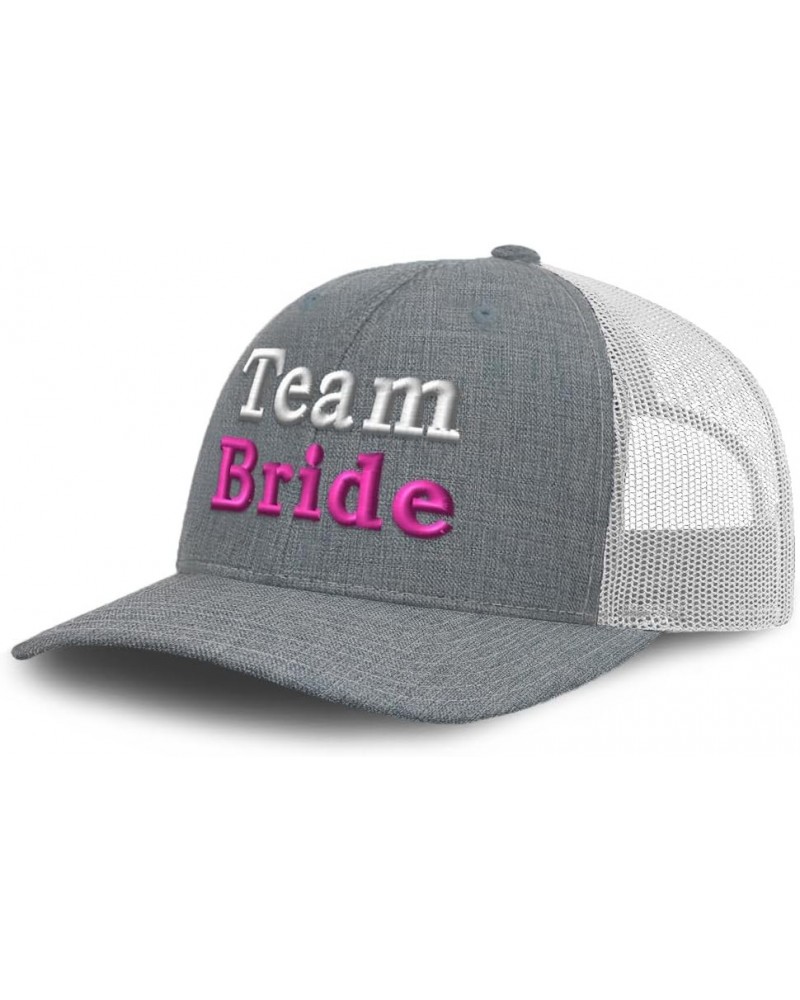 Trucker Baseball Cap Team Bride Cotton Dad Hats for Men & Women Heather Gray White $17.10 Baseball Caps