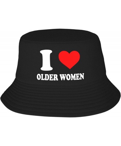 Funny Bucket Hats Men Women Snapback Baseball Caps Pool Party Gifts I-heart-love-older Women $10.02 Baseball Caps