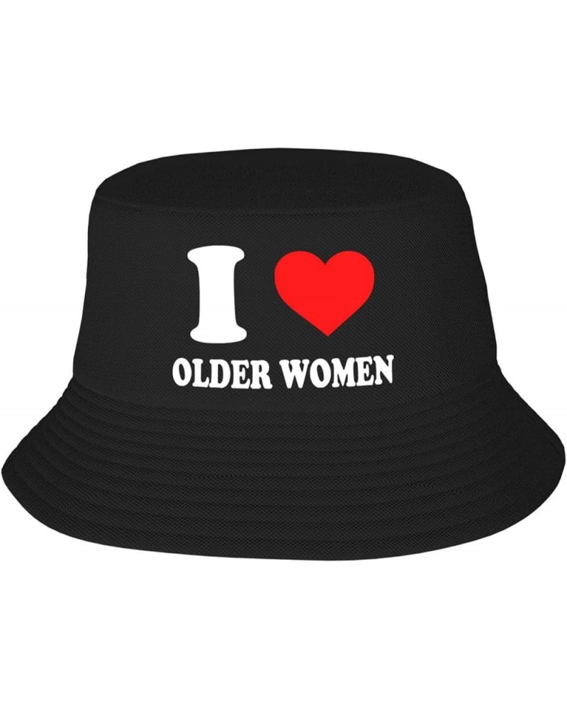 Funny Bucket Hats Men Women Snapback Baseball Caps Pool Party Gifts I-heart-love-older Women $10.02 Baseball Caps