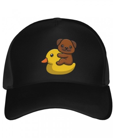 Cute Pug Riding Duck Balloons Baseball Cap Men's and Women's Baseball Hat Adjustable Casual Outdoor Breathable Caps Truck Dri...