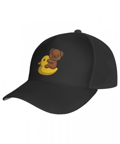 Cute Pug Riding Duck Balloons Baseball Cap Men's and Women's Baseball Hat Adjustable Casual Outdoor Breathable Caps Truck Dri...