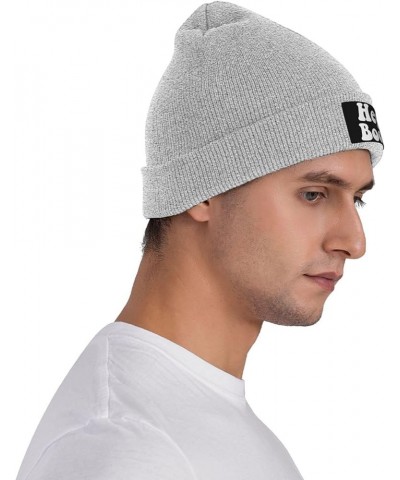 Hey Boo Beanie Hat Funny Warm Winter Knit Skull Cap Men Women Gray $11.82 Skullies & Beanies