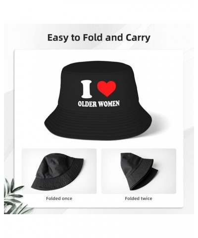 Funny Bucket Hats Men Women Snapback Baseball Caps Pool Party Gifts I-heart-love-older Women $10.02 Baseball Caps