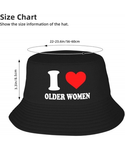 Funny Bucket Hats Men Women Snapback Baseball Caps Pool Party Gifts I-heart-love-older Women $10.02 Baseball Caps