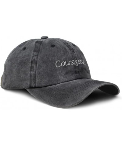 Custom Soft Washed Baseball Cap Courageous Human Values Dad Hats for Men & Women Black Design Only $17.39 Baseball Caps