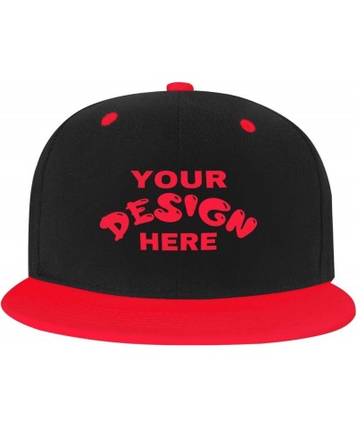 Custom Hat Add Your Design,Custom Picture Caps,Custom Hat Design Your Own Classic Mens Womens Personalized Baseball Cap Red $...