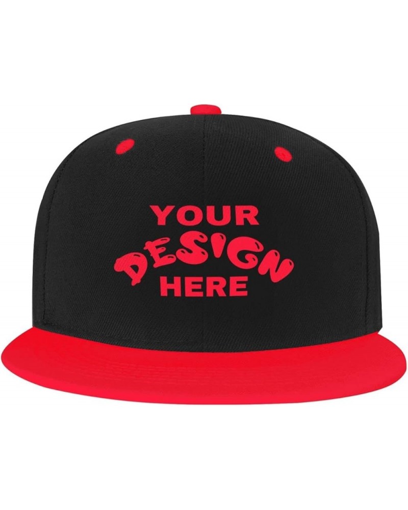 Custom Hat Add Your Design,Custom Picture Caps,Custom Hat Design Your Own Classic Mens Womens Personalized Baseball Cap Red $...