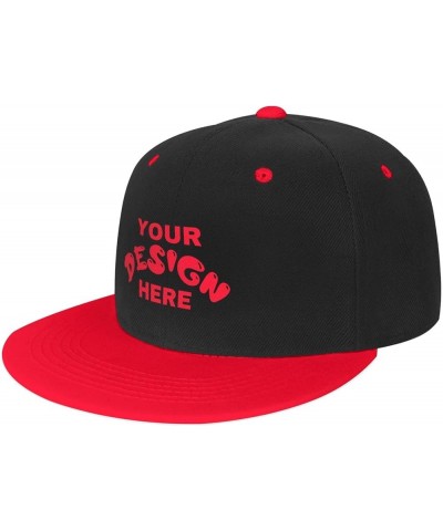 Custom Hat Add Your Design,Custom Picture Caps,Custom Hat Design Your Own Classic Mens Womens Personalized Baseball Cap Red $...