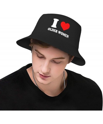 Funny Bucket Hats Men Women Snapback Baseball Caps Pool Party Gifts I-heart-love-older Women $10.02 Baseball Caps