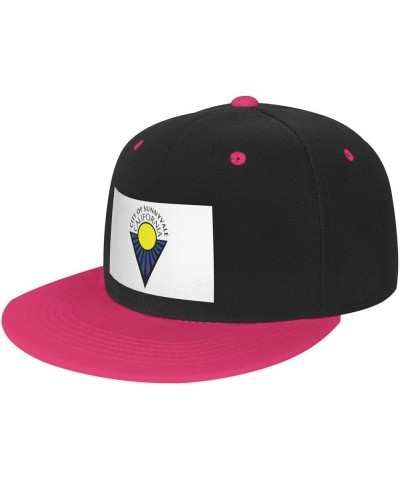 Seal of Sunnyvale, California Baseball Cap for Men Women Snapback Hat Adjustable Flat Bill Hats Pink $12.36 Baseball Caps