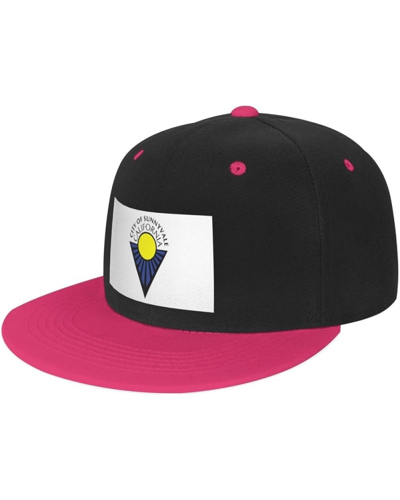 Seal of Sunnyvale, California Baseball Cap for Men Women Snapback Hat Adjustable Flat Bill Hats Pink $12.36 Baseball Caps