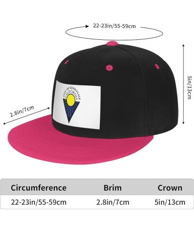 Seal of Sunnyvale, California Baseball Cap for Men Women Snapback Hat Adjustable Flat Bill Hats Pink $12.36 Baseball Caps