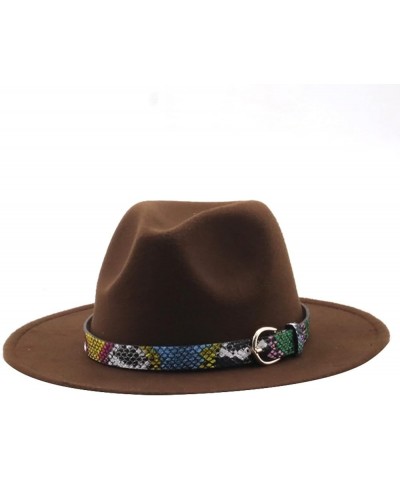 Women Men Fedora Hat Classic Wide Brim Wool Floppy Jazz Panama Caps Belt Buckle Church Formal Wedding Womens Hats Purple1 $11...