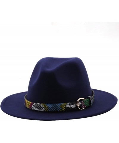 Women Men Fedora Hat Classic Wide Brim Wool Floppy Jazz Panama Caps Belt Buckle Church Formal Wedding Womens Hats Purple1 $11...