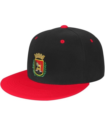 Escudo De Ponce, Puerto Rico Baseball Cap for Men Women Snapback Hat Adjustable Flat Bill Hats Red $13.84 Baseball Caps