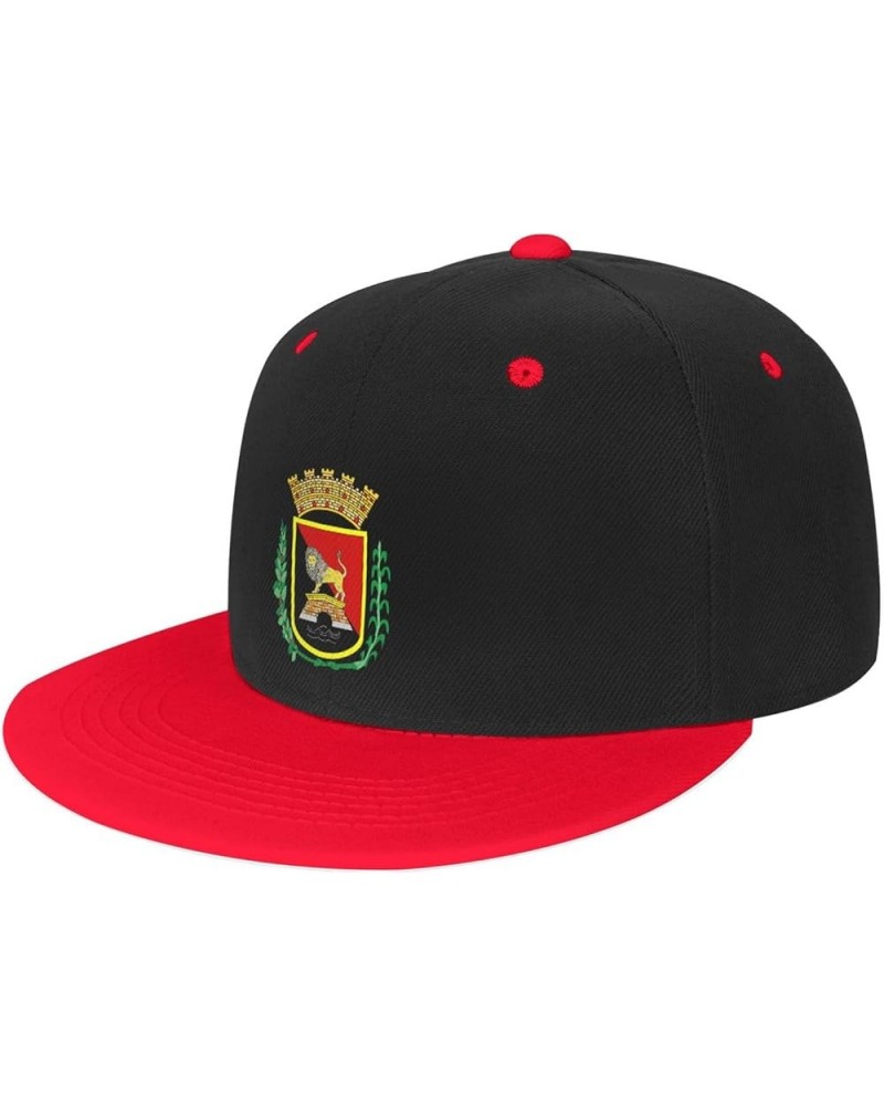 Escudo De Ponce, Puerto Rico Baseball Cap for Men Women Snapback Hat Adjustable Flat Bill Hats Red $13.84 Baseball Caps