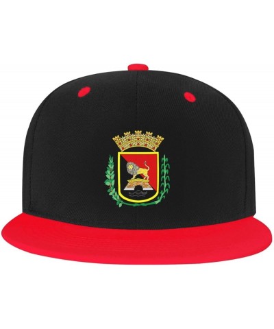 Escudo De Ponce, Puerto Rico Baseball Cap for Men Women Snapback Hat Adjustable Flat Bill Hats Red $13.84 Baseball Caps