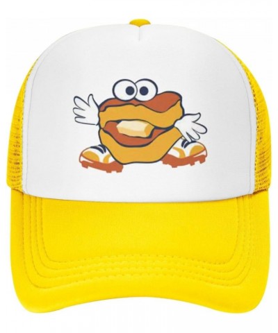 Montgomery Biscuits Breathable Mesh Hat with Team Logo Fashion Trucker Hats Adjustable Baseball Cap Yellow $13.99 Baseball Caps