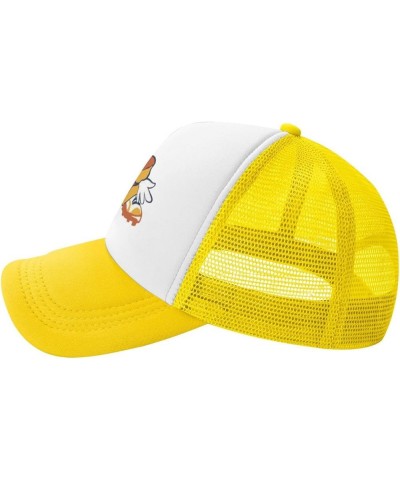 Montgomery Biscuits Breathable Mesh Hat with Team Logo Fashion Trucker Hats Adjustable Baseball Cap Yellow $13.99 Baseball Caps