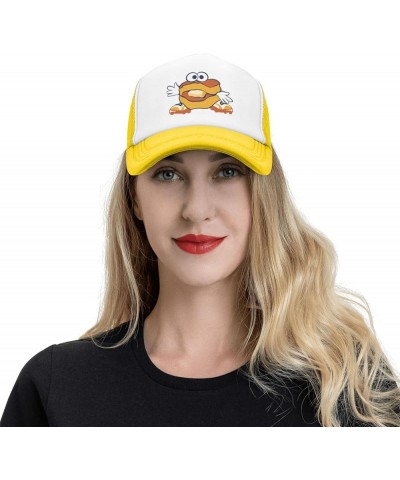 Montgomery Biscuits Breathable Mesh Hat with Team Logo Fashion Trucker Hats Adjustable Baseball Cap Yellow $13.99 Baseball Caps