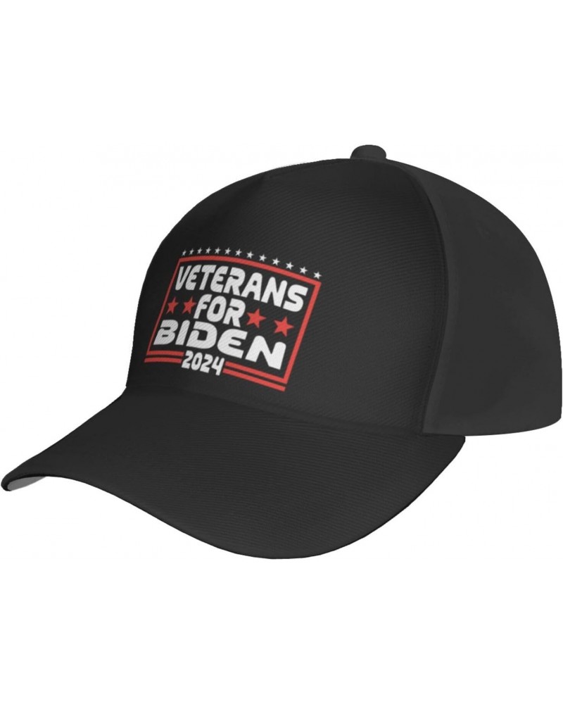 Veterans-For-Biden-2024 Cap Tucker Hat Adjustable Sports Baseball Outdoor Caps2 Black $18.22 Baseball Caps