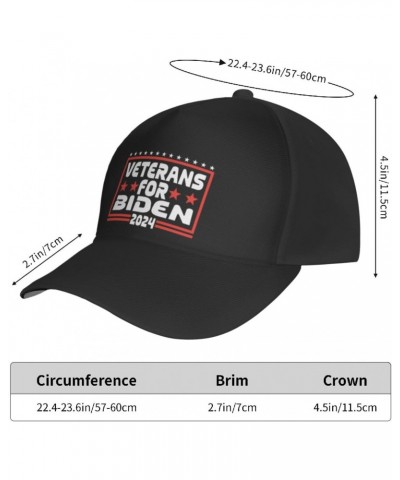 Veterans-For-Biden-2024 Cap Tucker Hat Adjustable Sports Baseball Outdoor Caps2 Black $18.22 Baseball Caps