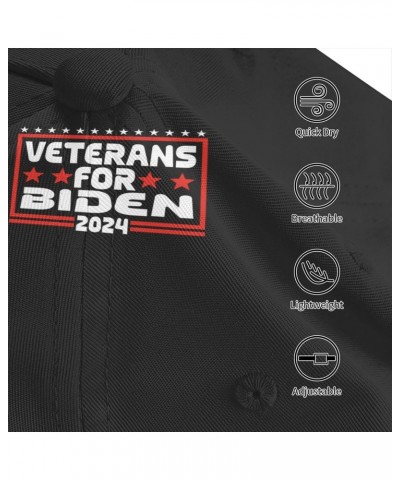 Veterans-For-Biden-2024 Cap Tucker Hat Adjustable Sports Baseball Outdoor Caps2 Black $18.22 Baseball Caps