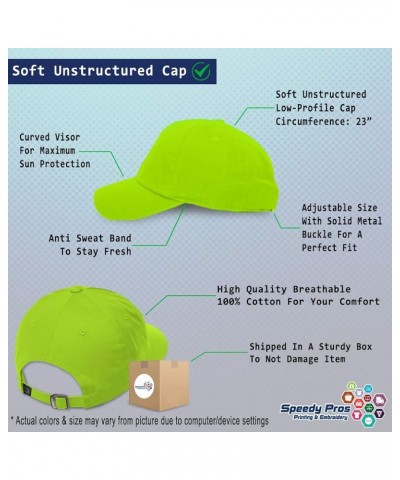 Soft Baseball Cap Single Dog Mom Jeep Girl Cotton Dad Hats for Men & Women Lime $15.36 Baseball Caps