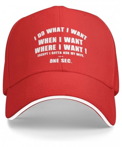 Men and Women Baseball Caps I Do What I Want When I Want Where I Want Original Dad Hat Adjustable Casquette Cap Red $9.90 Bas...