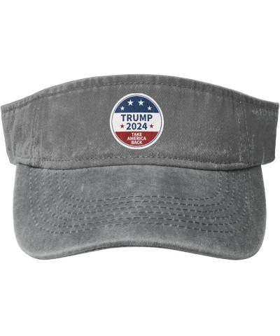 Trump 2024 Take America Back Sun Hat Sun Visor Hats for Women Men Baseball Cap Golf Hats Gray $11.60 Sun Hats