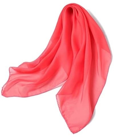 Solid Chiffon Bag Scarf Lady Hair Square Scarves Female Shawl Head Wraps for Women Bandana Design Foulard Kerchief (Color : F...