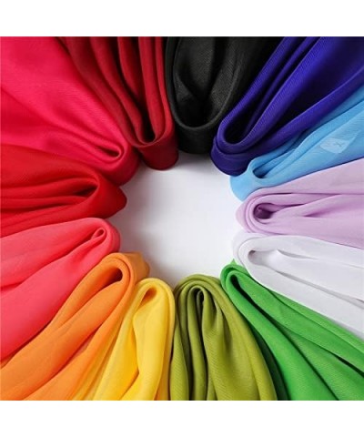 Solid Chiffon Bag Scarf Lady Hair Square Scarves Female Shawl Head Wraps for Women Bandana Design Foulard Kerchief (Color : F...