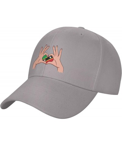 Holding Love in Your Hands Flag of Saint Kitts and Nevis Baseball Cap for Men Women Dad Hat Classic Adjustable Golf Hats Gray...