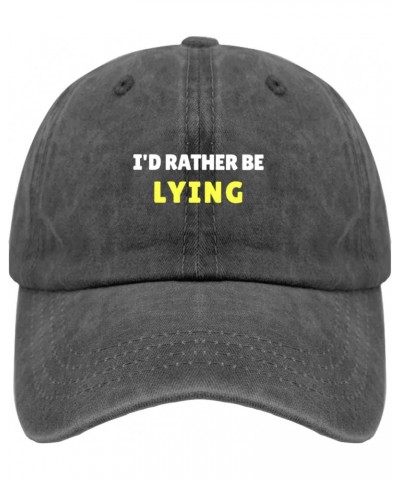 I'd Rather Be Lying Trucker Hat Women's Hats & Caps Pigment Black Men's Hats & Caps Gifts for Men Baseball Hats $11.59 Baseba...