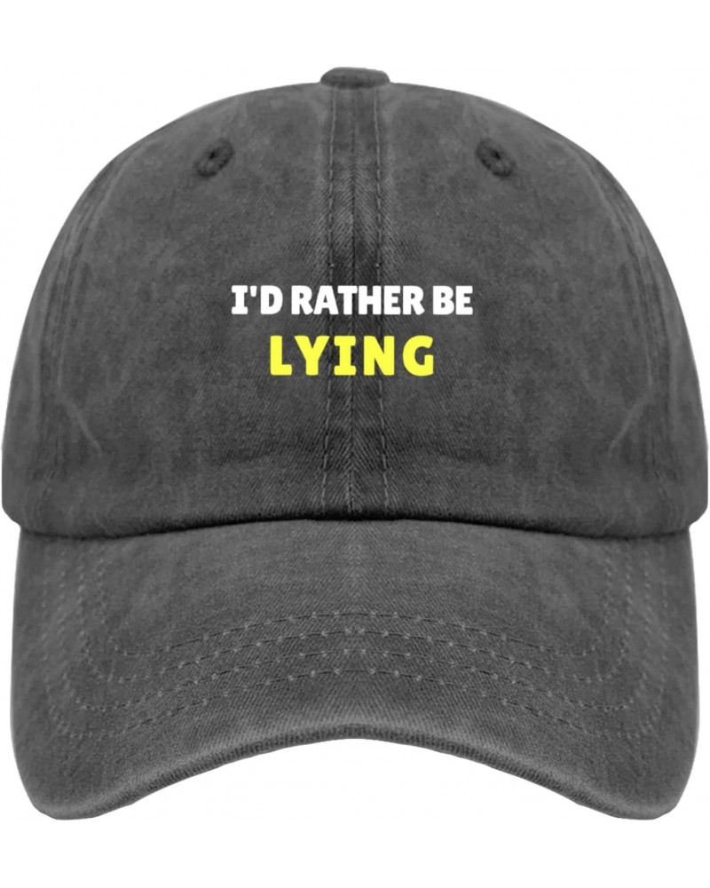 I'd Rather Be Lying Trucker Hat Women's Hats & Caps Pigment Black Men's Hats & Caps Gifts for Men Baseball Hats $11.59 Baseba...