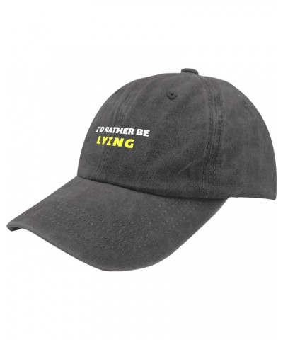 I'd Rather Be Lying Trucker Hat Women's Hats & Caps Pigment Black Men's Hats & Caps Gifts for Men Baseball Hats $11.59 Baseba...