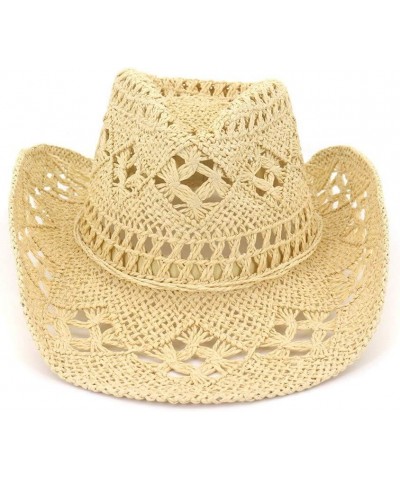 Adult Western Fashion Hat Cowboy Wide Brim Sun Cap Cowgirl Fedora Cattleman Wide Brim Western Cowboy Hats Yellow-f $6.87 Cowb...