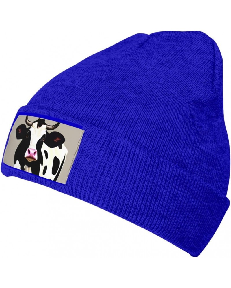 Cow Black Spot Stylish Knit Hat-Soft and Warm Unisex Beanie for Winter,Fashionable Sports Accessory $10.28 Skullies & Beanies