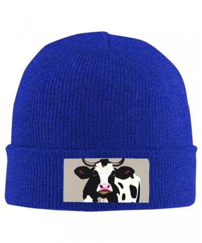 Cow Black Spot Stylish Knit Hat-Soft and Warm Unisex Beanie for Winter,Fashionable Sports Accessory $10.28 Skullies & Beanies