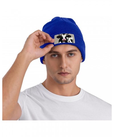 Cow Black Spot Stylish Knit Hat-Soft and Warm Unisex Beanie for Winter,Fashionable Sports Accessory $10.28 Skullies & Beanies