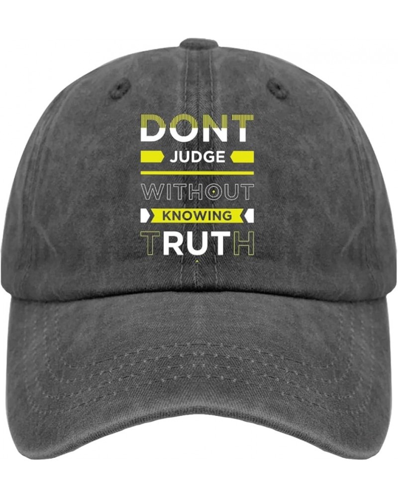 Dont Judge Without Knowing Truth Cap Mountain Hat Pigment Black Baseball Hat Gifts for Her Cycling Caps Pigment Black $11.39 ...