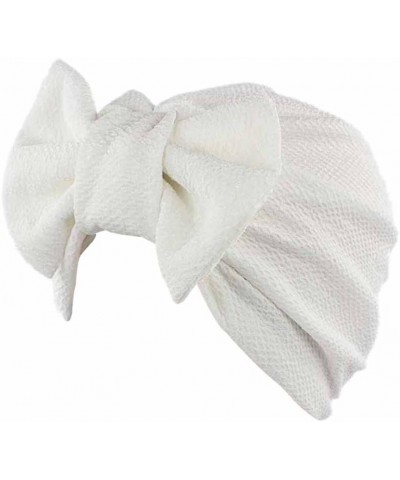 Women Wrap Cap Hat Muslim Lace Ruffle Braid Beading Baseball Caps Marching Band Hats for Women 2-white $11.76 Skullies & Beanies