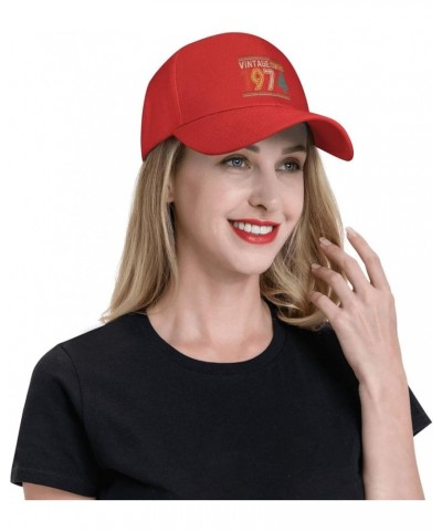 50 Years Old Vintage 1974 50th Birthday Funny Gift Baseball Cap Women Cowboy Hat Trucker Hat Men Dad Hat Black Red $9.59 Base...