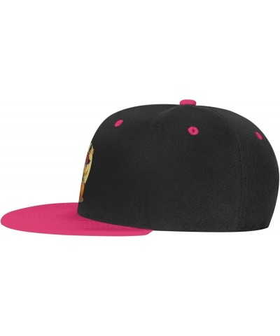 Cute Girl Sitting on a Pumpkin Baseball Cap for Men Women Snapback Hat Adjustable Flat Bill Hats Pink $12.61 Baseball Caps