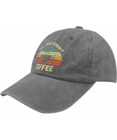 Coffee Hats Ok But First Coffee Hats for Womens Men Pigment Black Outdoor Hats Custom Hats Running Hats Pigment Gray $10.34 B...