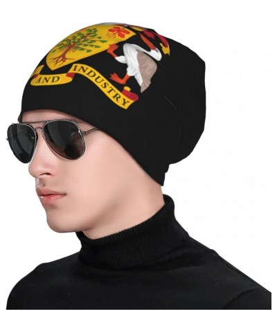 Coat of Arms of Barbados Knit Hat Winter Knit Warm Slouchy Beanie Hat for Men Women Black $14.57 Skullies & Beanies