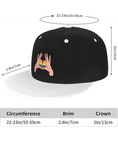 Holding Love in Your Hands Flag of Ecuador Baseball Cap for Men Women Snapback Hat Adjustable Flat Bill Hats White $13.10 Bas...